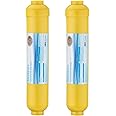 Geekpure Replacement 10 inch Universal Inline Mineral Filter Cartridge - Upgrade for RO System - 1/4" Thread (2 Count)