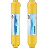 Geekpure Replacement 10 inch Universal Inline Mineral Filter Cartridge - Upgrade for RO System - 1/4" Thread (2 Count)