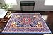 Generations pre8023DarkBlue_6x8 Oriental Traditional Isfahan Persian Area Rug, 5' x 8', Light Blue/Navy/White/Orange/Yellow/Crimson Red
