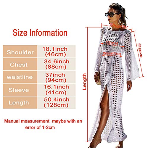 Tacobear-Sexy-Copricostume-da-Bagno-Donna-in-Maglia-Estate-Abito-da-Spiaggia-Lungo-Copribikini-in-Cotone-Copricostumi-Parei-Bikini-Cover-Up-Camicetta-Maglia-Tunica