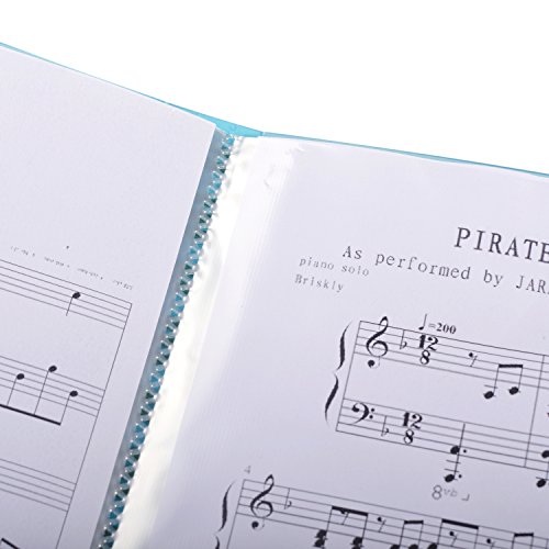 Music folder piano score folder Music folder storage Holder A4 Size Folder,40 Pockets Chorus dedicated Sheet Music Folder