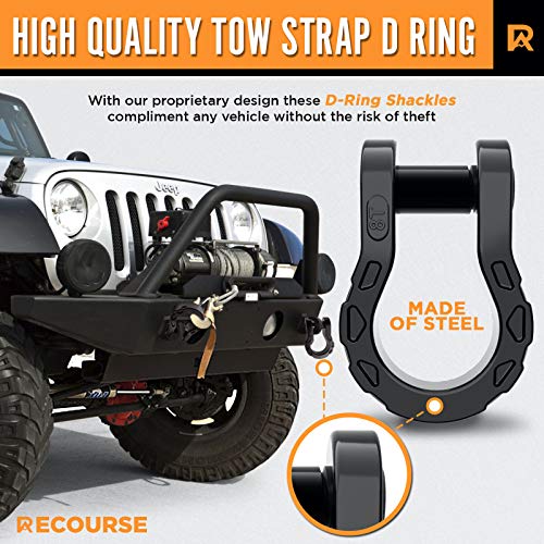 Tow Hook Shackle 3/4" D Ring Shackles with 7/8'' Security Pin (68,000