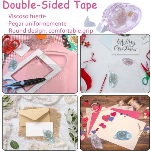 Besoner 6 Rodillos de Pegamento para Manualidades - Cinta Adhesiva Doble Cara,para Manualidades,Aplicador de Cinta Doble Cara,álbumes de Fotos Tarjetas Telas