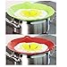 2Pcs Spill Stopper Lid Cover, Boil Over Safeguard, 10.2 inch Silicone Spill Stopper Pot Pan Lid, Multi-Function Cooking Tool, Kitchen Gadgets, for Cooking Cover, Parents, Friends, Green& Red