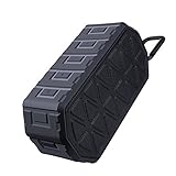 LQG Wireless Portable Bluetooth 4.0 Shower Speakers Waterproof IPX6, Black