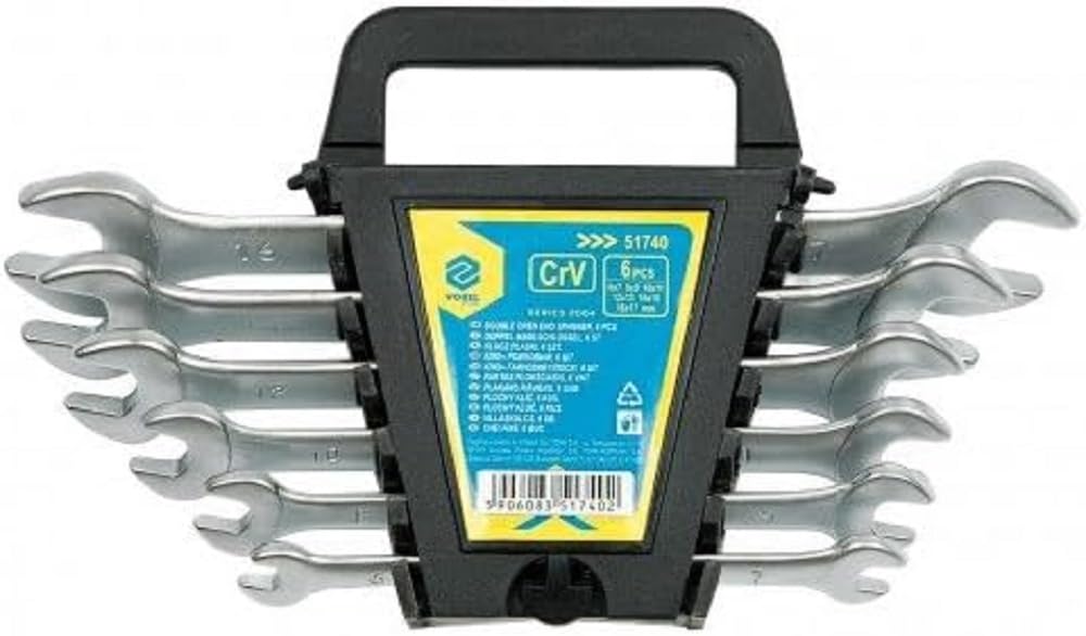 Vorel 51740 Spanner Double Open End Set of 6 6 – 17 Satin