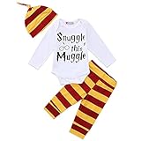 3Pcs/Set Infant Baby Boy Girl Snuggle this Muggle Rompers+Striped Pants+Hat Take Home Outfits