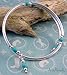Southwestern Turquoise Natural Stone and Sterling Silver-Plated Wrap Bracelet by ArtsParadis