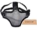 Coxeer Tactical Airsoft Mask Striker Steel Metal Mesh Lower Half Face Mask (Two Belt Black)