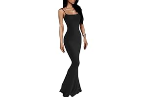 VIUTIL Women's Maxi Bodycon Dress Sexy Spaghetti Strap Sleeveless Tight Slip Long Dresses 2023