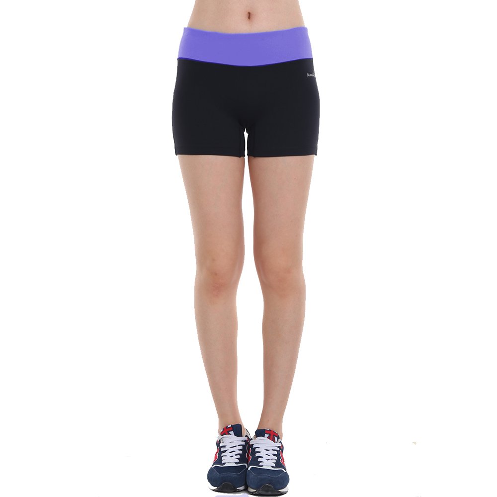 Women\'s Workout Yoga Running Boy Cut Foldover Shorts Inner Pocket