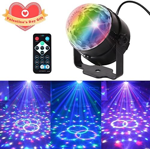Letsfunny Disco Lights Sound Activated Strobe Light 7 Colors Party Lights Disco Ball for Parties, Karaoke, Celebration, Decoration