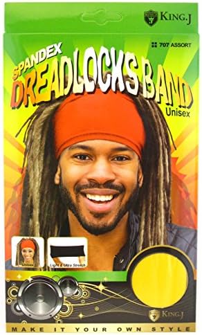 King.J Unisex Spandex Dreadlocks Band (Yellow)