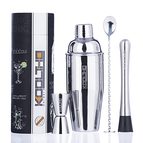 Cocktailmixer Set Cocktail Shaker Edelstahl, Geschenk für Frauen Männer, Cocktailshaker 750ml Messbecher cl Bar Stößel…