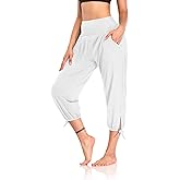DIBAOLONG Womens Yoga Pants Capri Loose Workout Sweatpants Comfy Lounge Joggers with Pockets
