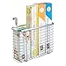 InterDesign Axis Over the Cabinet Kitchen Storage Organizer Basket for Aluminum Foil, Sandwich Bags, Cleaning Supplies - Medium, Silver