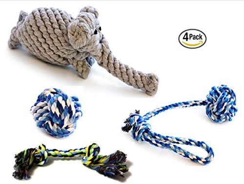 Ropeez Dog Chew Toys For Puppy Teething, Aggressive Chewers, Small Dogs. Natural, Safe