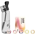 air up® water bottle (22 oz) for school, sports, gym | includes 5 scent pods & straw | flavored bottle in white – also for kids, boys, girls | no calories, sugar-free and suitable for carbonation