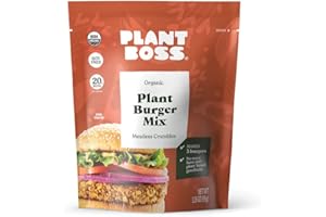 PLANT BOSS Plant Burger Mix | Organic Meatless Crumbles | 20g Protein Per Serving | Soy-Free | 3.35 oz bag | Pack of 6