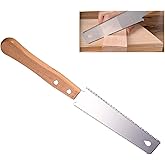 12 Inch Japanese Pull Saw, Small Wood Hand Saw, Double Edge Hand Saw with Hardened Steel Blade, Detachable Wooden Handle for 