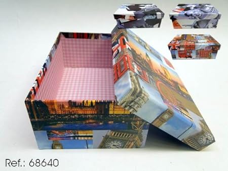 Asekible - Caja carton londres (INDICAR UN COLOR): Amazon.es: Hogar