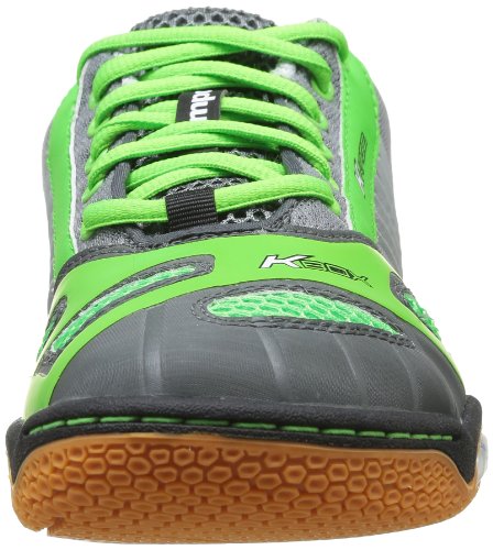 Kempa Women's Hurricane Handball Shoes 37 Eu (4 Damen's Uk) Gray Grau (Grau/Fluo Green/Black 02)