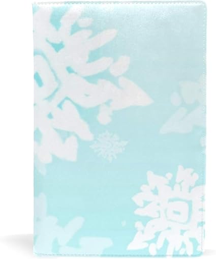 Amazon ブックカバー 文庫 A5に対応 おしゃれ 雪の結晶 雪 雪 冬 柄 文庫本カバー 本革 Pu レザー製 読書 資料 収納入れ 並行輸入品 ブックカバー 文房具 オフィス用品