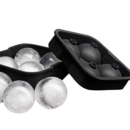 Minzhi Ice Ball Cube Maker Mold Silicone Spheres for Whiskey Highball Cocktail or Liqueur Glasses Any Drink