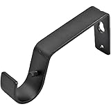 Strong 28mm Metal Curtain Pole Adjustable Bracket Heavy Duty Black