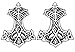 WickedGoodz 2pc Thor's Hammer Viking Rune Vinyl Decals - Cell Phone Sticker- Perfect Norse Scandinavian Gift Set