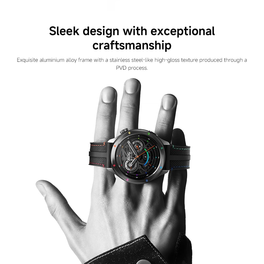 XIAOMI Watch S4 Smartwatch, Running Watch, Fitness Tracker, 1.43 AMOLED, 15 days battery life, Bluetooth calling, 150+ sports modes, dual-band GPS, NFC, Android & iOS, Black