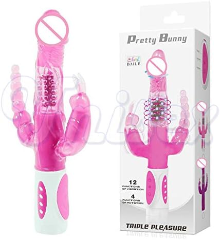 Lykis£¨TM£ Baile Pretty Triple Pleasure 12 Functions Vi bra tions Bunny 4 Modes Rotations A n al Se x Rabbit Vi bra tors for Women