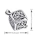 Yumei Jewelry Antique Silver Aromatherapy Diffuser Pendant Cubic Brass Fligree Cage Locket Charms,Pack of 10