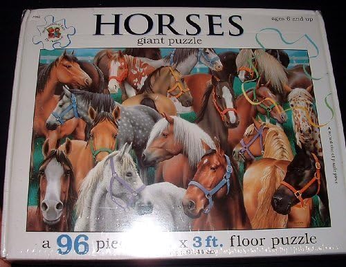 Horses a 96 piece 2 ft. X 3 ft. floor puzzle by Instructional Fair