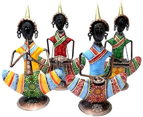 Indus Crafts Traditional Iron Handmade Handicraft Metal Nepali Doll Set . HWJB-03