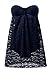 YaYa Bay Swimdress, Womens Retro Vintage Crochet Lace Halter Straps Ruched One Piece Swimsuit Large Size Dark Blue
