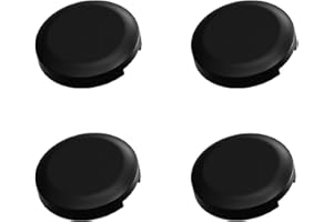 NLOFIN Leverless Controller Keycaps Replacement Button Caps,4PCS 23mm Arcade Replacement Hitbox Button Caps for Mechanical PushButtons,Caps for TTC/Cherry/Akko Switches Caps (Black)