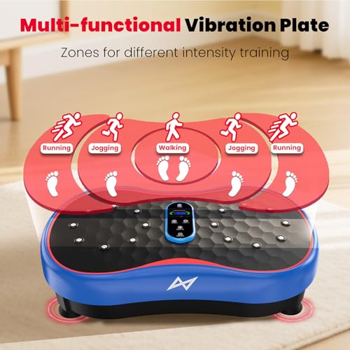 AXV Vibration Plate Fitness Platform Exercise Machine Vibrating Shaking Full Body Shaker Workout Vibrate Stand Shake Board Sport for Weight Loss Fat Burner for Gym Home Office