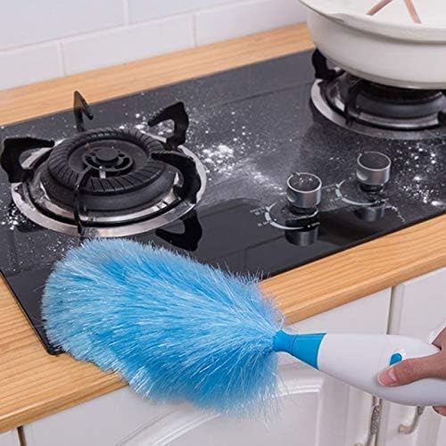 Madhav store™ Creative Hand-Held, Sward Dust Electric Feather Spin Home Duster,Dust Electric Feather Spin Motorised Cleaning Brush Set Home Duster Feather Dust Cleaner Brushes for Home, Office, Car