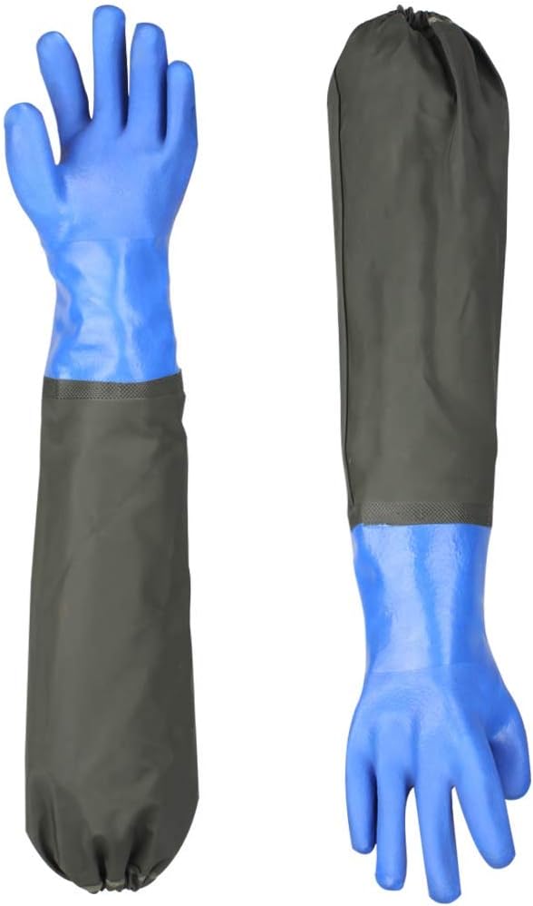Pond Cleaning Gloves Drainage Gloves Full Arm Gloves Elastic Band PU