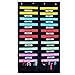 ZKOO 20 Pockets Hanging Wall File Organizer for A4 Size Paper/Legal/Letter Size Document, Sturdy Wall Mail Organizer Black Pocket Great for Classroom, Office, Home Use with 4 Hangers 6 Pen Pocket
