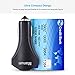 Fast USB Car Charger, Manun 24W Cell phone Car Charger with Dual USB& Type C Quick Charge 3.0 iPhone Car Charger for iPad Android Samsung galaxy MacBook HTC [High Speed] [Three Ports]