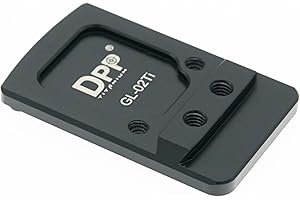DPP Titanium Mounting kit/Plate/Adapter Compatible with Glock Trijicon RMR/SRO&Holosun 407C/507C/508T (Titanium)