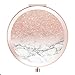 Glitter Rounded Compact Mirror, Customized Round Foldable Compact Metal Makeup Mirror, 1x&2x Magnification Mini Mirror for Travel Purse Gift - Rose Gold Glitter