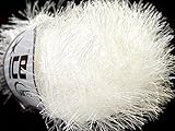 White Eyelash Yarn 50 Gram Ice 22745