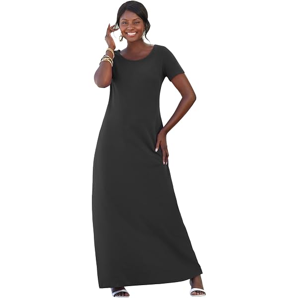 jessica london denim maxi dress Jessica London Women's Plus Size Stretch Denim Maxi Dress