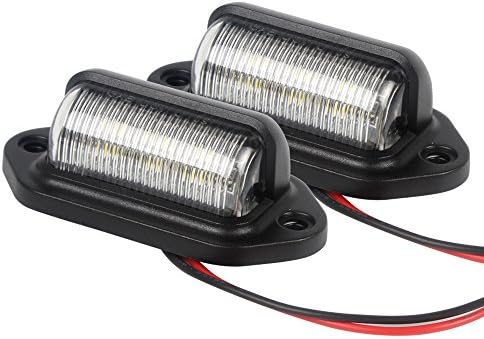 iTimo 2 PCS LED License Plate Tag Lights Auto Replace Safety Rear Lamp For Motorcycle Car or Convenience Courtesy Door Step Lamp