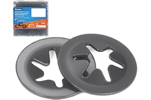 KUNTENSILE Internal Tooth Star Lock Washers, ID 2mm x OD 6mm Mn Steel Push Nuts Fits 2mm (#12) Shafts -Quick Speed Locking Washers (Black) 1000pcs