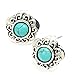 Ginasy Bohemia Spiral Drop Earrings Teardrop Simulated Turquoise Dangle Earrings Fashion Jewelry for Women Girls Valentines Day Gifts (Flower shape)