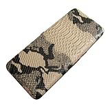 Chicastic Faux Snakeskin Leather Flat Hard Case Large Clutch Wallet